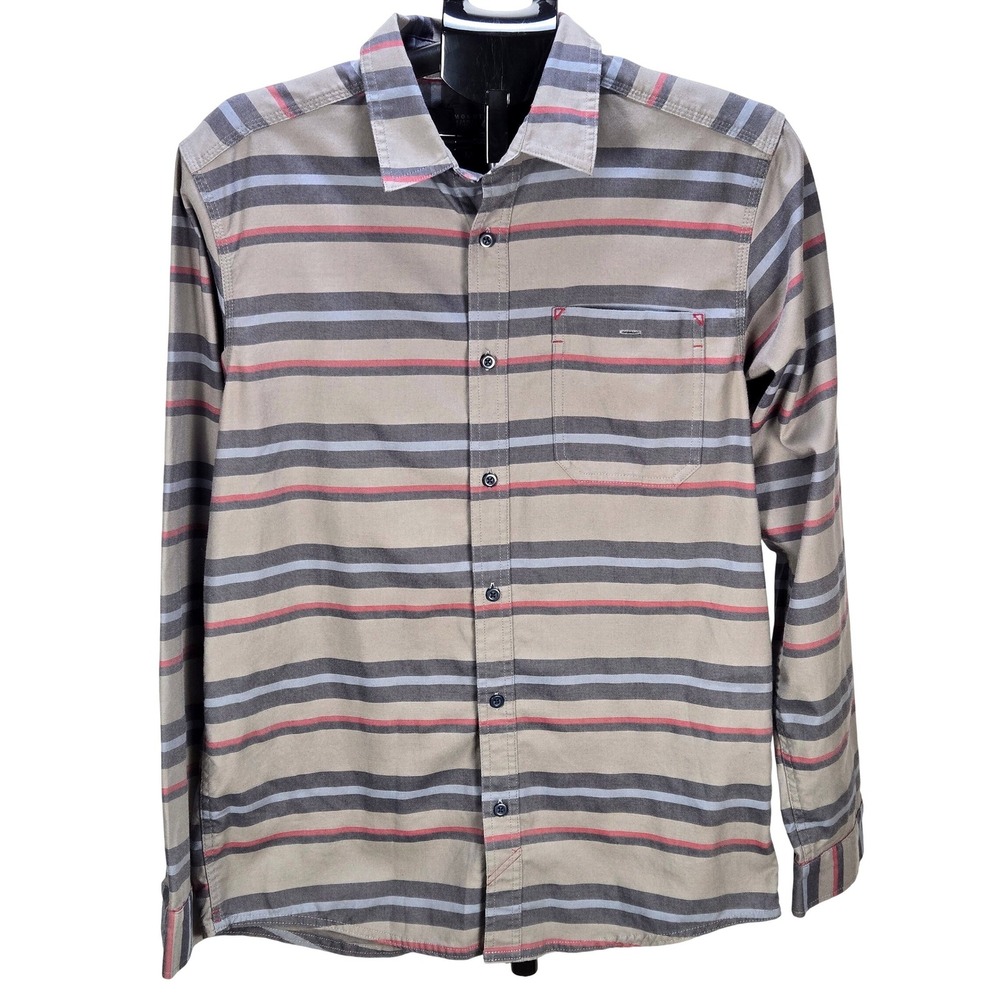 Men's Mountain Hardwear Medium Striped Long Sleeve Button‎ Down Shirt Outdoor